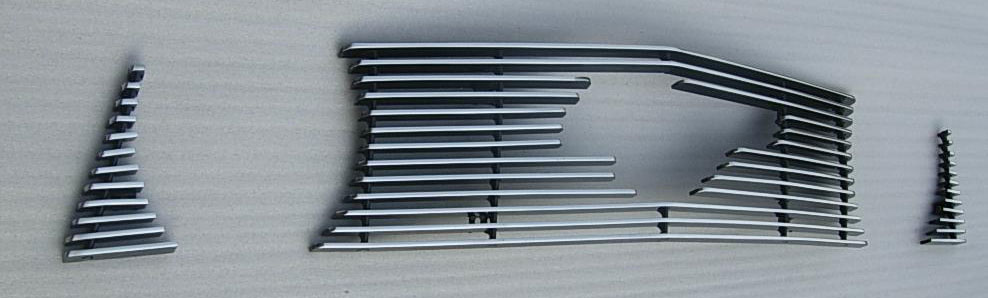 2010-12 Mustang GT 3pc Upper Billet Grille - With Pony Cut out - CHROME